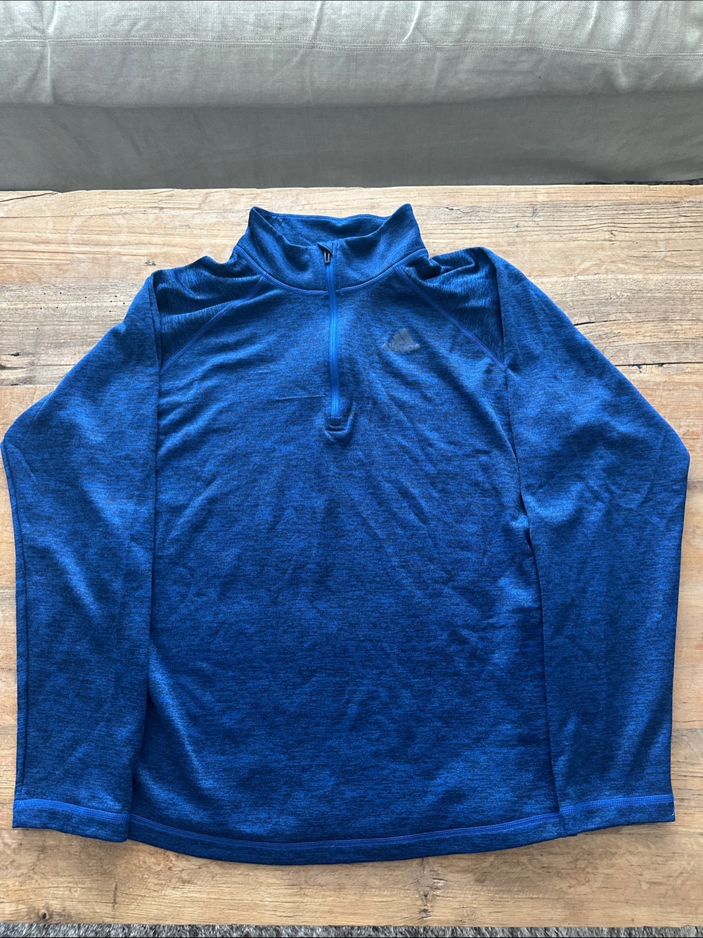 adidas Men's Blue Quarter-Zip Sweater